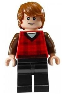 Ron Weasley Minifigure - Ron Weasley wearing a tartan vest and black legs - hp113