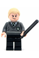 Draco Malfoy with Slytherin striped green and silver shield torso, black legs - hp115