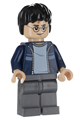 Harry Potter, Dark Blue Open Jacket with Stripe, Dark Bluish Gray Legs - hp116