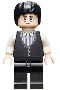 Harry Potter Minifigure - Harry Potter wearing a Yule Ball vest and bow tie - hp125