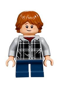 Ron Weasley Minifigure - Ron Weasley wearing a plaid hoodie - hp154