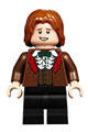 Ron Weasley wearing a reddish brown suit and a shirt with a ruffle - hp185