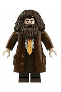 Rubeus Hagrid Minifigure - Rubeus Hagrid wearing a reddish brown topcoat with buttons - hp200