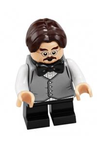 Filius Flitwick Minifigure - Filius Flitwick wearing a light bluish gray vest - hp205