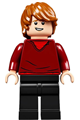 Ron Weasley dressed in a dark red sweater with black legs - hp214