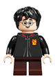 Harry Potter with black Gryffindor robe torso and dark brown short legs - hp247