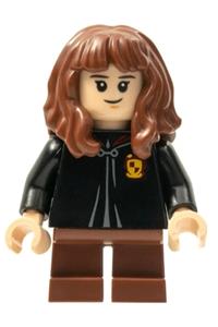 Hermione Granger Minifigure - Hermione Granger minifigure wearing a black torso Gryffindor robe - hp253