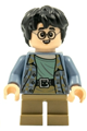 Harry Potter with a dirty face wearing a sand blue jacket - hp256