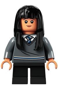 Cho Chang Minifigure - Cho Chang wearing a Ravenclaw sweater with crest and black short legs - hp263