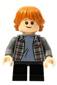 Ron Weasley Minifigure - Ron Weasley wearing a plaid shirt - hp280