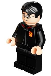 Harry Potter Minifigure - Minifigure wearing a Gryffindor robe clasped closed with black legs, inspired by Harry Potter - hp300