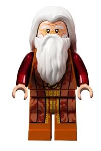 Dumbledore, White Hair and Beard, Dark Orange Torso and Legs hp313