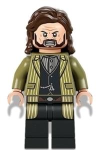 Sirius Black Minifigure - Sirius Black with an olive green jacket - hp337