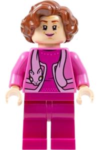 Professor Dolores Umbridge - Dolores Umbridge, professor, wearing a dark pink jacket with a cat scarf - hp356