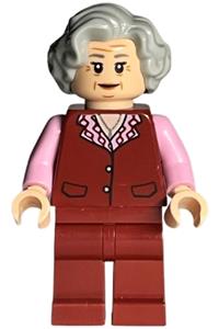 Trolley Witch Minifigure - Trolley Witch with dark red legs - hp379