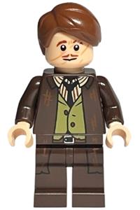 Professor Remus Lupin Minifigure - Remus Lupin in a dark brown jacket and olive green vest - hp381