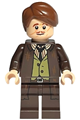 Remus Lupin in a dark brown jacket and olive green vest - hp381