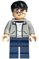 Harry Potter with broken glasses wearing a light bluish gray jacket - hp384
