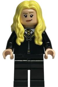 Hannah Abbott Minifigure - Hannah Abbott wearing black Hufflepuff robe and legs - hp407