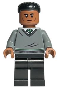 Blaise Zabini Minifigure - Blaise Zabini wearing a Slytherin sweater - hp410
