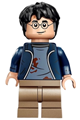 Harry Potter - Dark Blue Open Jacket with Tears and Blood Stains, Printed Arms, Dark Tan Medium Legs - hp419