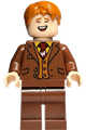 George Weasley - Reddish Brown Suit, Dark Red Tie, Smiling \/ Laughing - hp435
