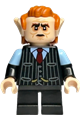 Goblin with dark orange hair wearing a black pinstripe vest - hp452