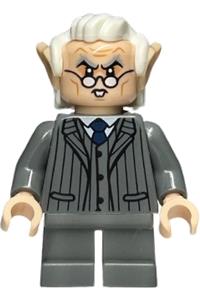 Bogrod Minifigure - Bogrod in a dark bluish gray pinstripe suit - hp455