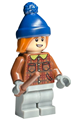 Ron Weasley with dark orange hair and a dark blue stocking cap, wearing a reddish brown plaid jacket and light bluish gray medium legs - hp459