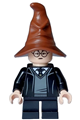 Harry Potter with Hogwarts robe, black tie, short legs, and a reddish brown sorting hat - hp466