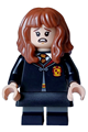 Hermione Granger - Gryffindor Robe Clasped, Black Skirt, Black Short Legs with Dark Bluish Gray Stripes, Open Mouth Scared '/ Closed Mouth Grin - hp468