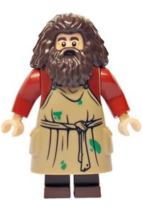 Rubeus Hagrid Minifigure - Hagrid wearing a dark tan apron - hp474