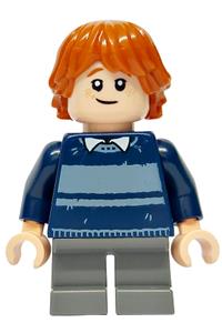 Ron Weasley - dark blue striped sweater, dark bluish gray short legs hp477