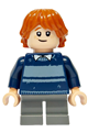 Ron Weasley - dark blue striped sweater, dark bluish gray short legs - hp477