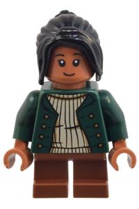 Padma Patil Minifigure - Padma Patil has short reddish brown legs and wears a dark green jacket - hp505