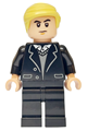 Draco Malfoy wearing a black suit and dark bluish gray sweater - hp532