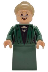 Professor Minerva McGonagall - Professor Minerva McGonagall wearing a dark green robe, plain skirt, with dark tan hair - hp540