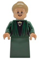 Professor Minerva McGonagall wearing a dark green robe, plain skirt, with dark tan hair - hp540