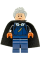 Madam Rolanda Hooch with a light nougat head, dark blue outfit with large whistle, and black spongy cape - hp541