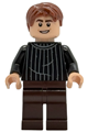 Oliver Wood - Black Striped Sweater, Dark Brown Legs - hp542