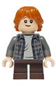 Ron Weasley wearing a plaid shirt and dark brown short legs - hp552