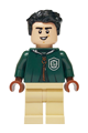 Marcus Flint in a dark green Slytherin Quidditch uniform with hood and tan legs - hp559