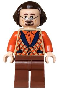Florean Fortescue Minifigure - Florean Fortescue with reddish brown legs and silver glasses - hp572