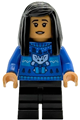 Cho Chang wearing a blue holiday sweater and black medium legs - hp590