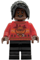 Angelina Johnson wearing a red holiday sweater and black medium legs - hp593