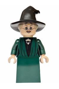 Professor Minerva McGonagall - Professor Minerva McGonagall wearing a dark green robe, plain skirt, and hat with hair - hp609