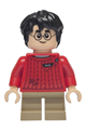 Harry Potter wearing a red torn sweater and dark tan short legs - hp610