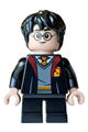 Harry Potter wearing a Gryffindor open robe with black short legs, a grin and reddish brown eyebrows - hp624