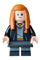 Ginny Weasley wearing an open Gryffindor robe over a skirt with black short legs - hp627