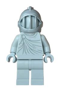Hogwarts Statue Minifigure - Hogwarts statue with a printed torso wearing a castle helmet - hp629